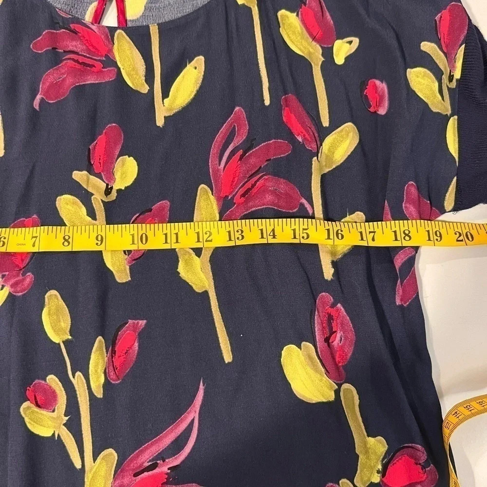 ZARA BASIC  Floral Shift Shirt tails Dress Size Medium - Picture 6 of 8